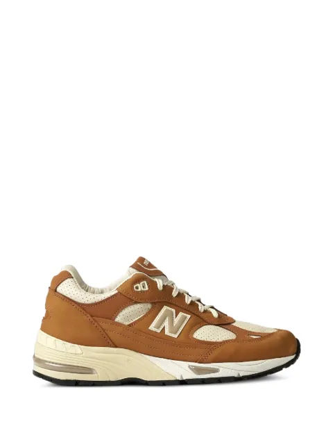 New Balance Made in UK 991v1 suede-panel sneakers Brown U991TW1