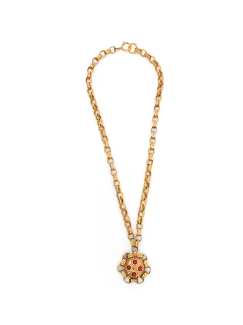 CHANEL Pre-Owned Gripoix-pendant necklace Gold CHAREDGRIP