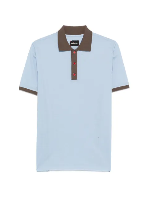 Kiton contrast-trim short-sleeves polo shirt Blue UMK0724A0255002