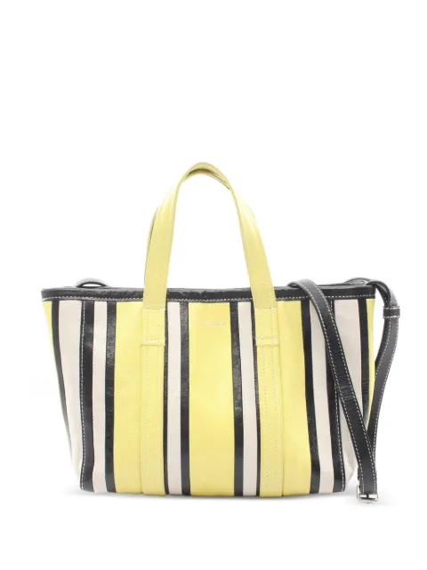Balenciaga Pre-Owned 2000s Barbes striped tote bag Yellow 1075950