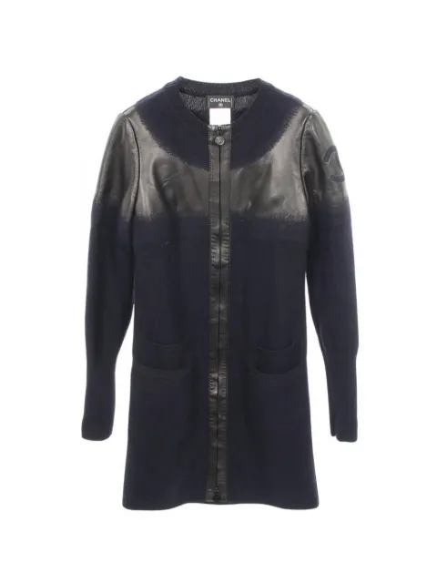 CHANEL Pre-Owned 1986-1988 logo-detail jacket Blue 1071884