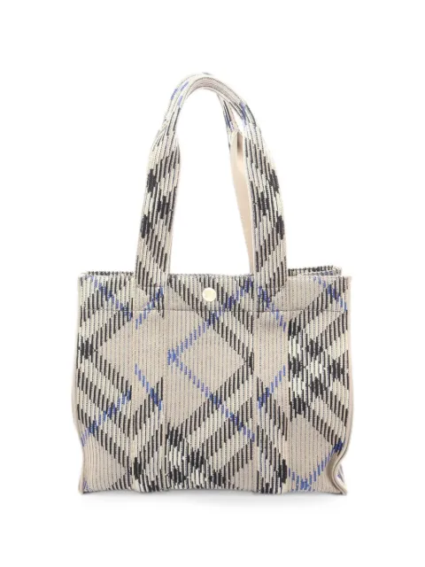 Burberry Pre-Owned 2010s checked tote bag Grey 1078142