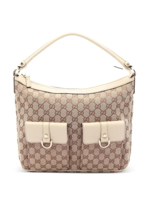 Gucci Pre-Owned 2000s Abby GG canvas shoulder bag Neutrals 1078030