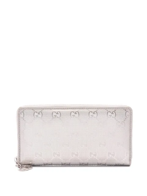 Gucci Pre-Owned 2000s GG Imprime long wallet Silver 1077096