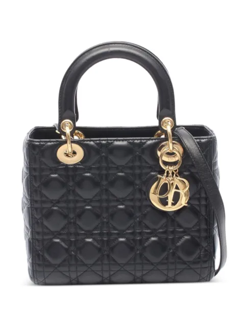 Christian Dior Pre-Owned 2010s Lady Dior tote bag Black 1077336