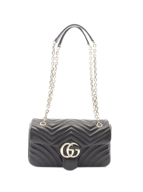 Gucci Pre-Owned 2020s medium GG Marmont shoulder bag Black 1078835