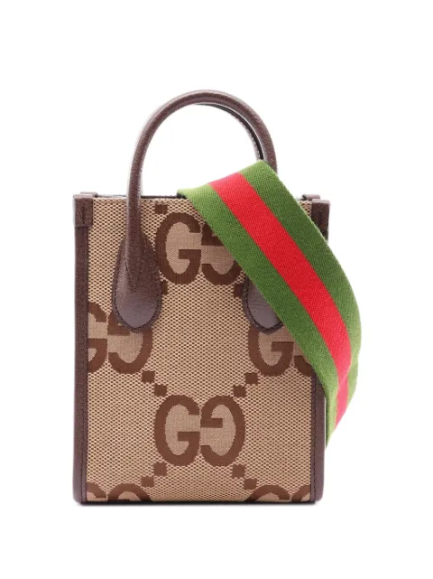Gucci Pre-Owned 2010s Jumbo GG two-way handbag Brown 1073236