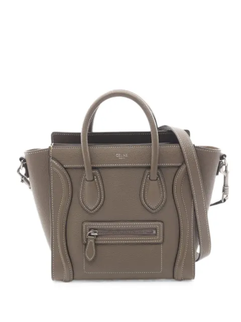 Celine Pre-Owned 2010s Luggage Nano leather shoulder bag Neutrals 1078018