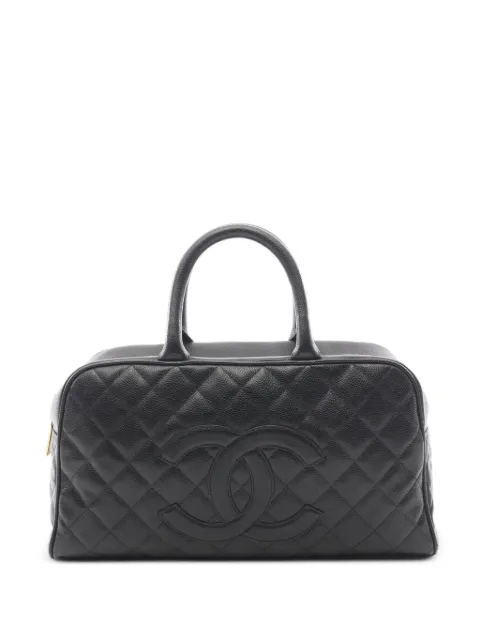 CHANEL Pre-Owned 2004-2005 Boston quilted caviar tote bag Black 10783939303298