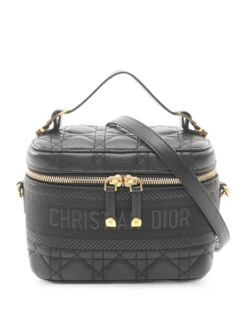 Christian Dior Pre-Owned 2010s Cannage DiorTravel vanity bag Black 1079271