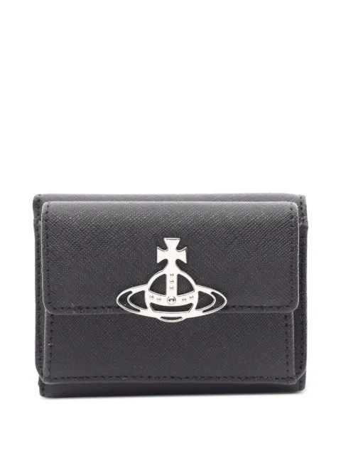 Vivienne Westwood Pre-Owned Orb trifold wallet Black 1076884