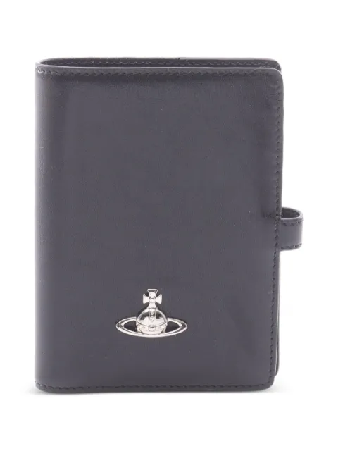 Vivienne Westwood Pre-Owned 2020s Orb plaque passport case Black 1080493