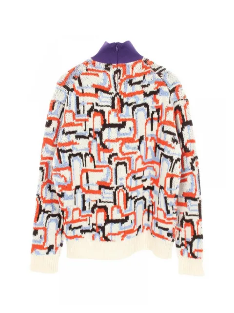Prada Pre-Owned 10s geometric-motif sweater Neutrals 1073192