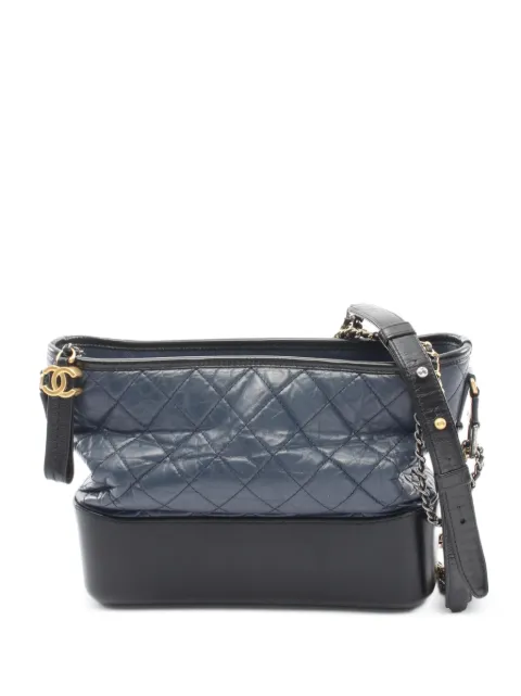 CHANEL Pre-Owned 2019 Gabrielle quilted shoulder bag Blue 107653227201916