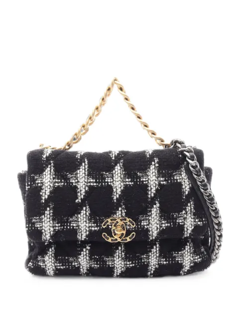 CHANEL Pre-Owned 2020-2021 19 Dixneuf matelassé leather shoulder bag Black 107685130614848