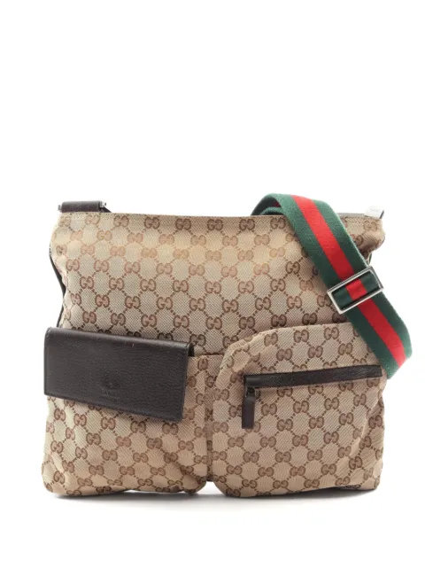 Gucci Pre-Owned 2010s GG canvas Sherry line shoulder bag Neutrals 1076523