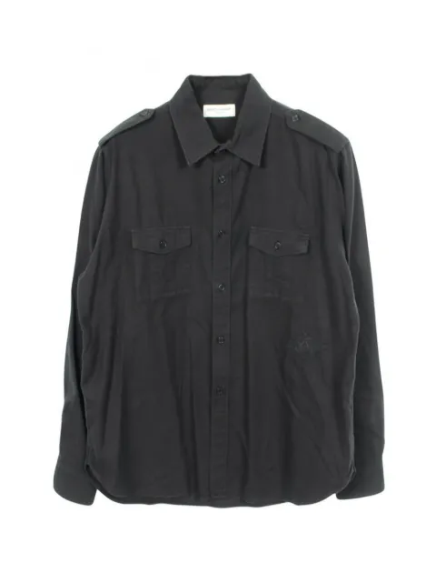 Saint Laurent Pre-Owned 2000s military-style long-sleeve shirt Black 1071445