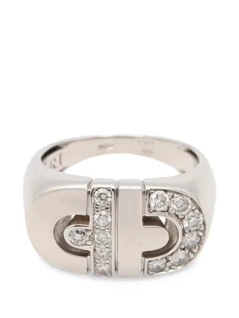 Bvlgari Pre-Owned 2010s Parentesi diamond ring Silver 1077696