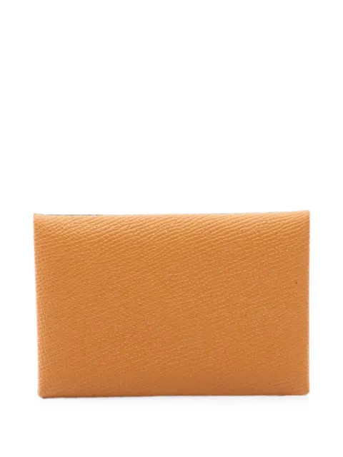 Hermès Pre-Owned 2020 Calvi Epsom coin purse Neutrals 1078574Y