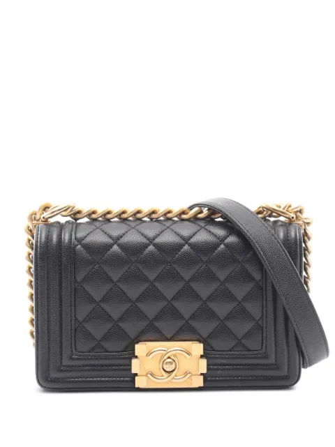 CHANEL Pre-Owned 2021 Boy Chanel Caviar leather shoulder bag Black 1079226HJ6X7K13
