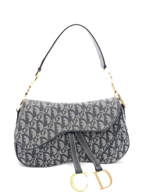 Christian Dior Pre-Owned 2000s Double Saddle Trotter shoulder bag Blue 1079247