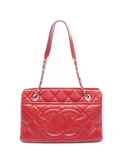 CHANEL Pre-Owned 2012~2013 Matelassé CC quilted shoulder bag Red 107852917678524