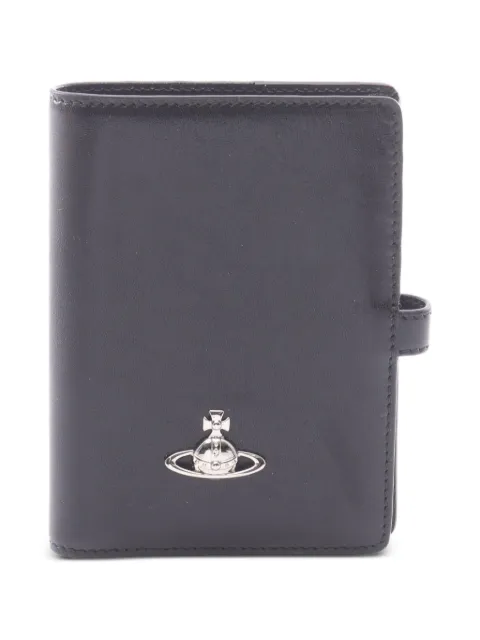 Vivienne Westwood Pre-Owned 2020s Orb-plaque passport holder Black 1076875