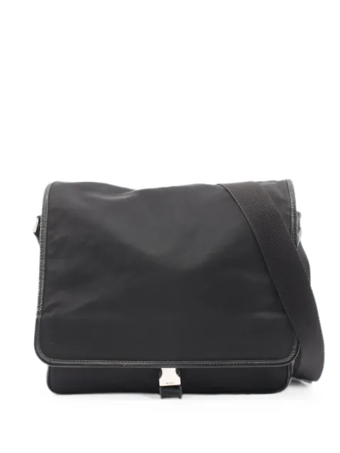 Prada Pre-Owned 2000s Saffiano leather messenger bag Black 1076112