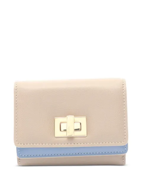 Fendi Pre-Owned Way turn-lock trifold wallet Neutrals 1078971