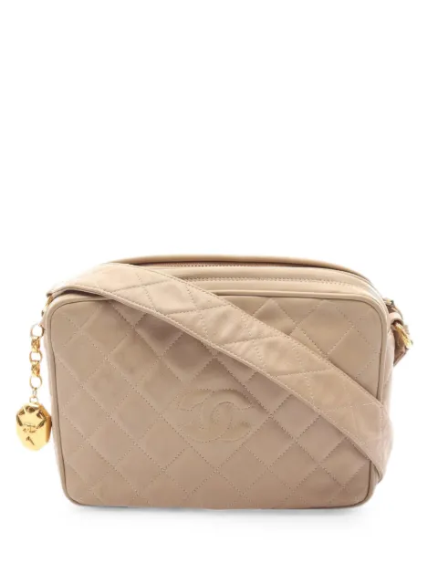 CHANEL Pre-Owned 1991-1994 diamond-stitched Coco Mark shoulder bag Neutrals 10772662661966
