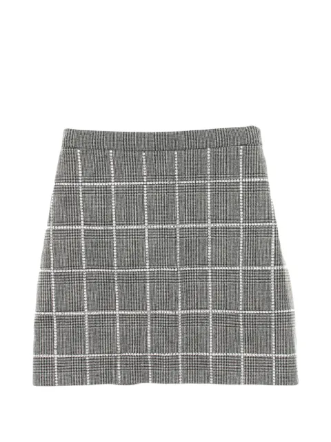 Miu Miu Pre-Owned 2000s rhinestone-embellished mini skirt Grey 1075001
