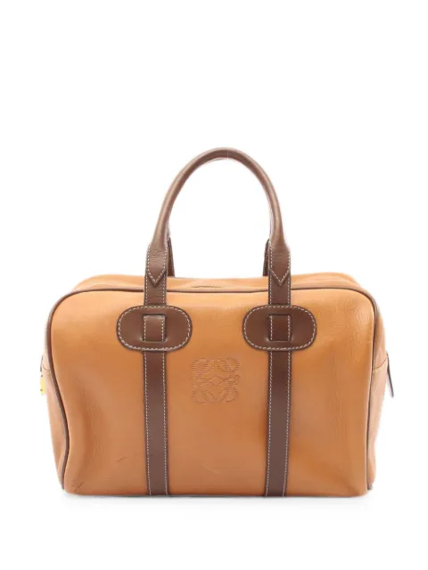 Loewe Pre-Owned 2000s mini Anagram leather Boston bag Neutrals 1076119