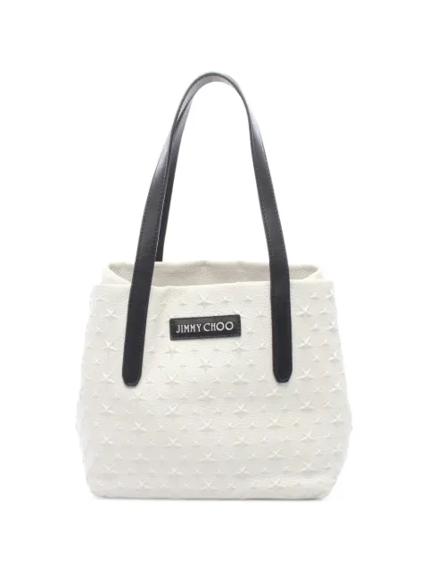 Jimmy Choo Pre-Owned 2000s Sofia star-embossed tote bag White 1078387