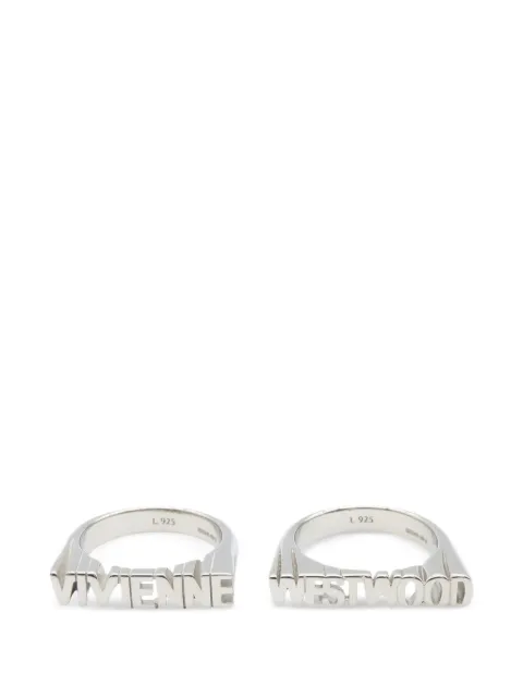 Vivienne Westwood Pre-Owned 2020s Essex ring set (set of two) Silver 1078641