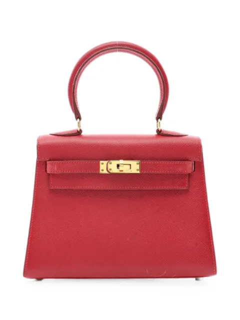 Hermès Pre-Owned 1995 Kelly Courchevel mini bag Red 1077242YINCIRCLE