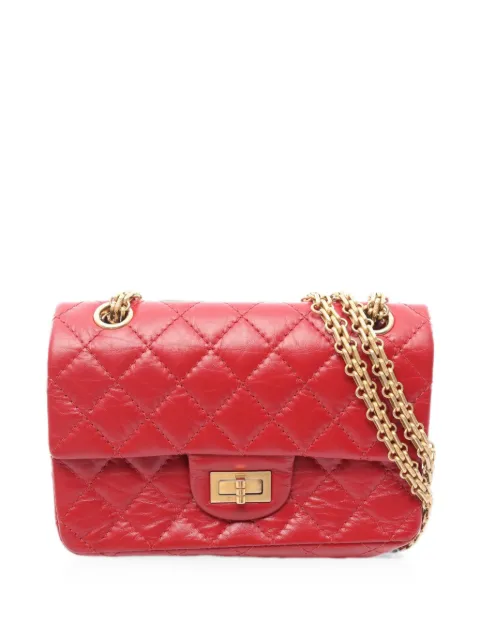 CHANEL Pre-Owned 2019 2.55 diamond-quilted mini bag Red 108007329692440