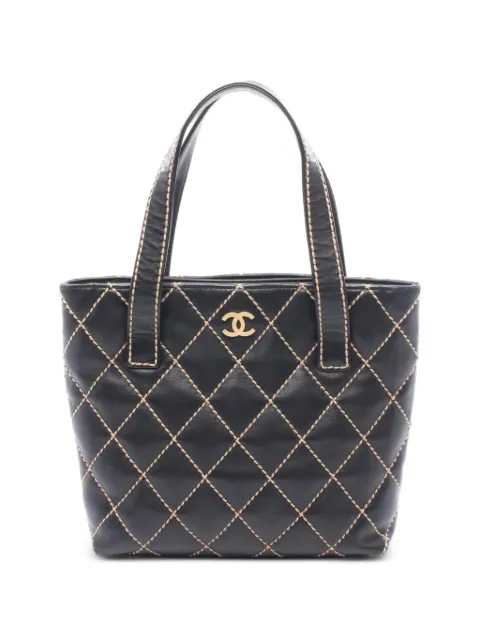 CHANEL Pre-Owned 1991-1994 Wild Stitch tote bag Black 10785162992289