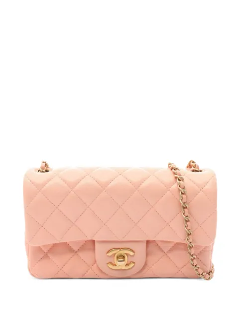 CHANEL Pre-Owned 2021 mini 20 matelassé shoulder bag Pink 1080045CKET6EE6