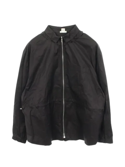 Hermès Pre-Owned 2010s frill zip-up jacket Black 1076349