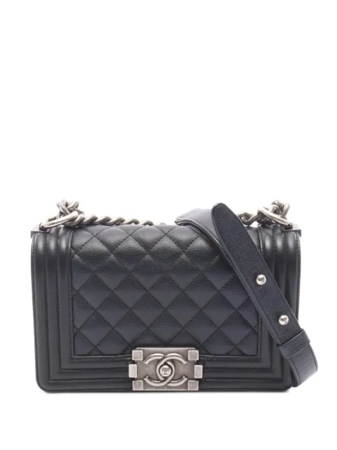 CHANEL Pre-Owned 2019 Boy quilted shoulder bag Black 107706927544349