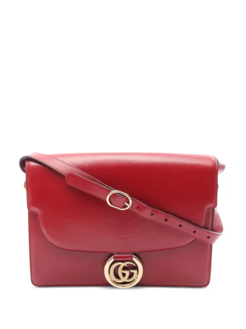 Gucci Pre-Owned Double G leather shoulder bag Red 1079869
