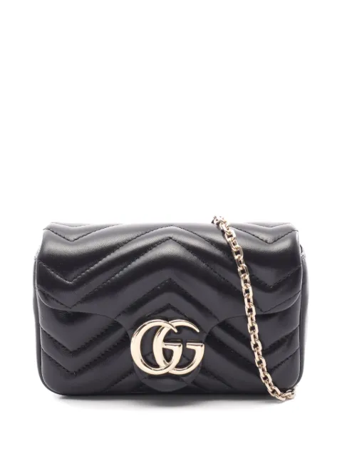 Gucci Pre-Owned GG Marmont matelassé shoulder bag Black 1078844