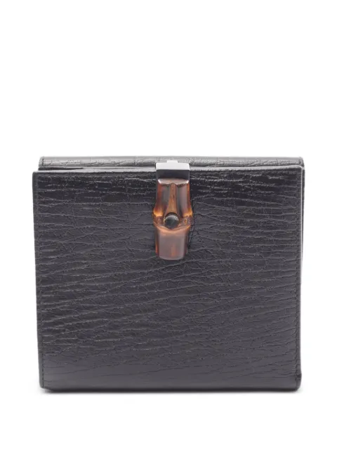 Gucci Pre-Owned Bamboo bi-fold wallet Black 1077058