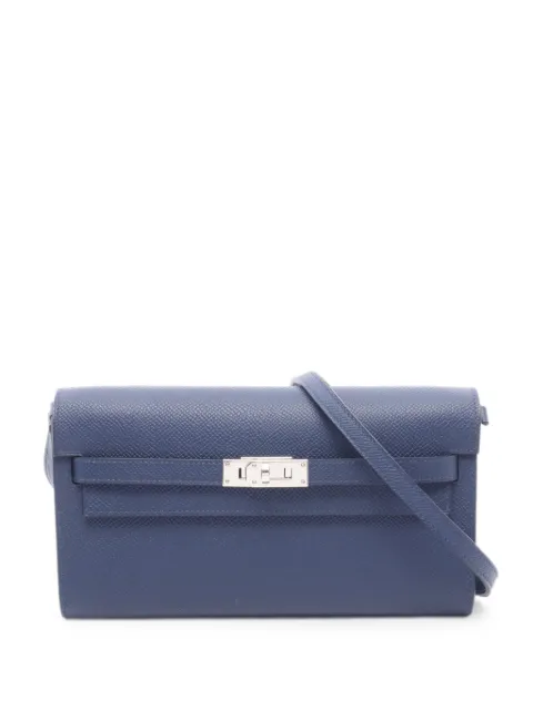 Hermès Pre-Owned 2024 Kelly To Go shoulder bag Blue 1077345W