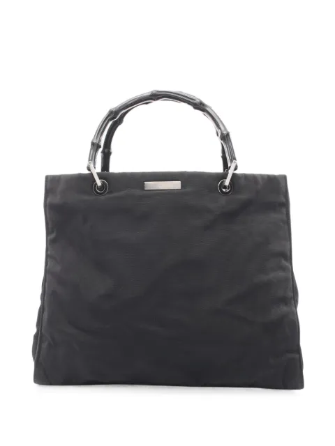 Gucci Pre-Owned 00s Bamboo tote bag Black 1075939