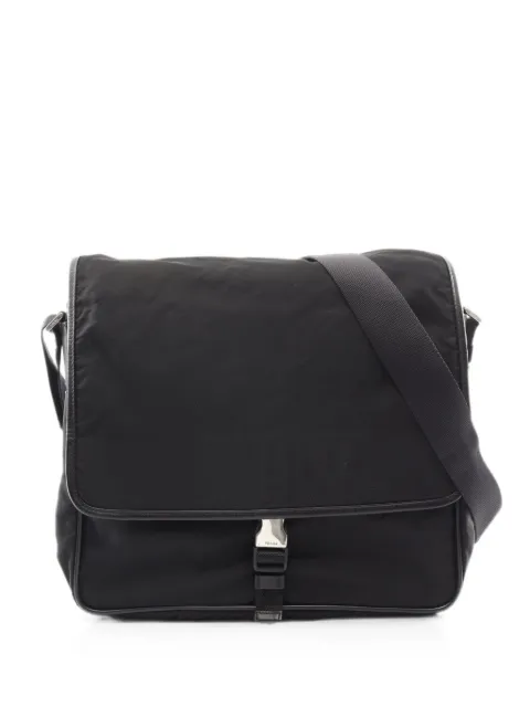 Prada Pre-Owned 2000s Saffiano leather messenger bag Black 1076002