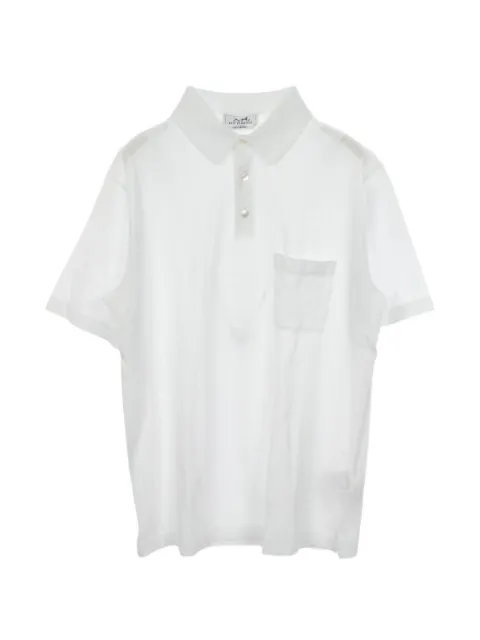 Hermès Pre-Owned 2020s pocket-detail cotton polo shirt White 1077754