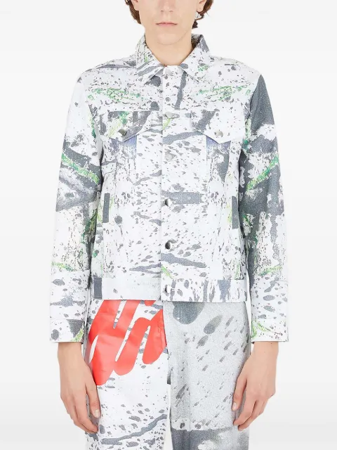 ALIVE & MORE logo-embroidered jacket White HP002
