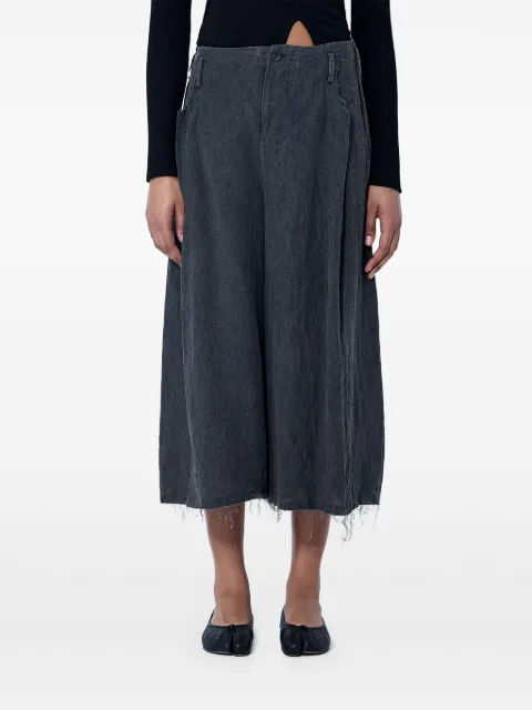 Limi Feu frayed denim cropped trousers Grey LKP153001