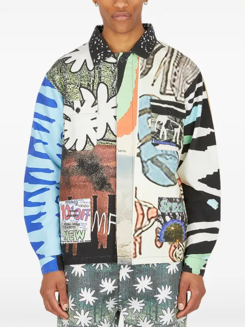 DRx x STEFAN MEIER x LN-CC graphic-print cotton jacket Neutrals DRXSMLNCC02